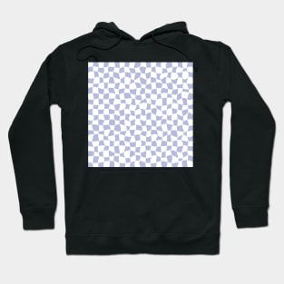 Warped Checkerboard, White and Lavender Hoodie